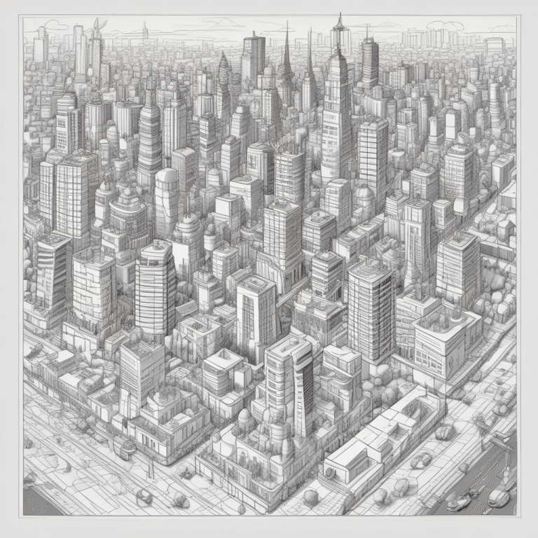 A blueprint of a smart city illustrating the integration of AI within urban compliance frameworks.