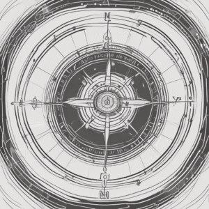 A compass illustrating guidance in navigating ethical AI governance.