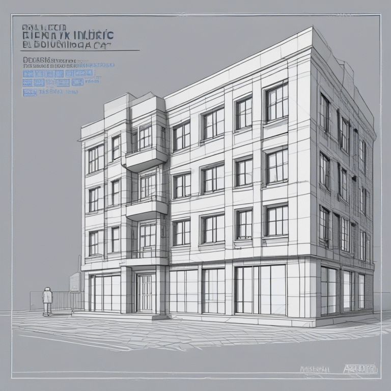 A blueprint of a building illustrating the structured guidelines of the EU AI Act.