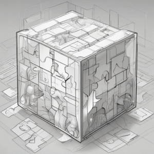 A transparent puzzle box