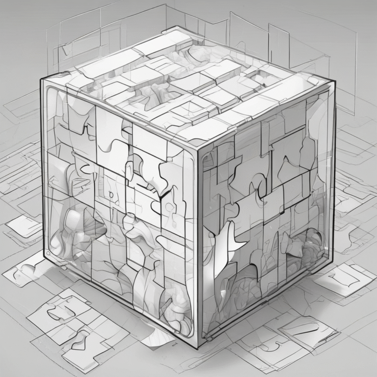 A transparent puzzle box