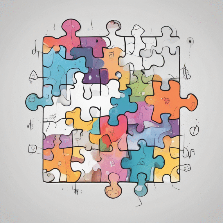 A colorful puzzle piece that embodies the integration of children's rights into AI frameworks highlighting the need for inclusivity and collaboration.