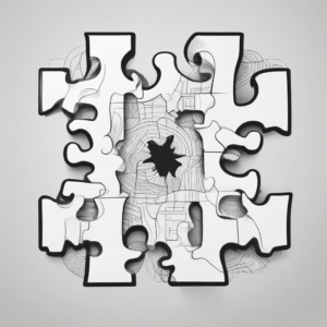 A puzzle piece to illustrate the need for collaboration and integration of diverse perspectives in AI ethics.