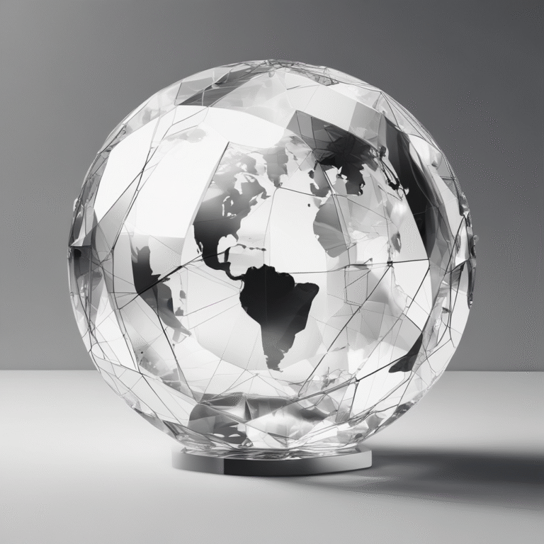 A transparent crystal sphere illustrating clarity and foresight in predictive AI governance.