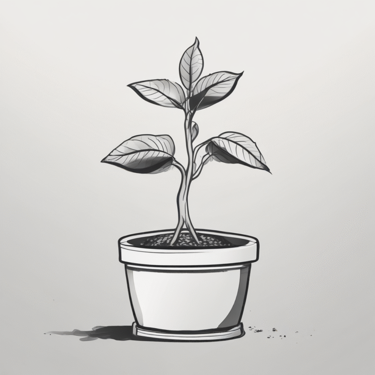 A seedling growing in a pot to illustrate the nurturing aspect of responsible AI development.