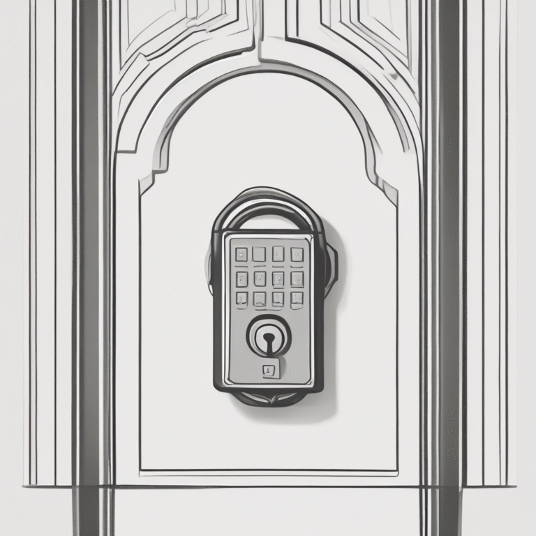 A digital lock to signify security and the safeguarding of ethical standards.
