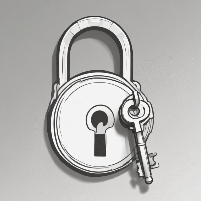 A lock and key