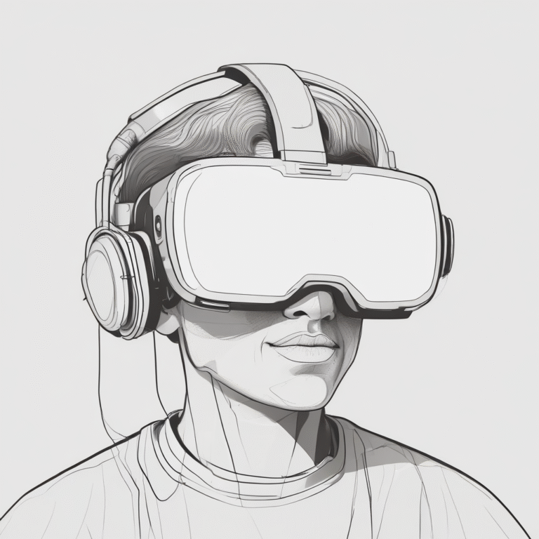 A pair of virtual reality goggles to illustrate the immersive and futuristic aspects of AI technology.