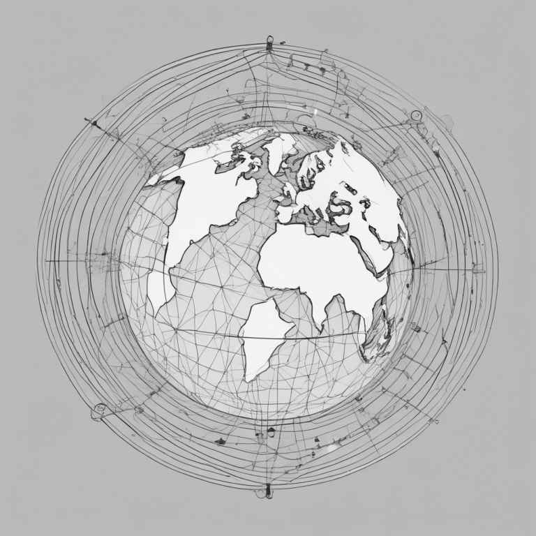 A network globe illustrating global consensus and collaboration on AI governance.