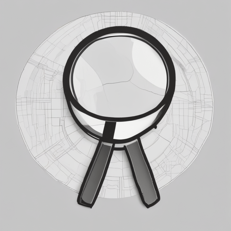 A magnifying glass to illustrate scrutiny and transparency in AI practices.
