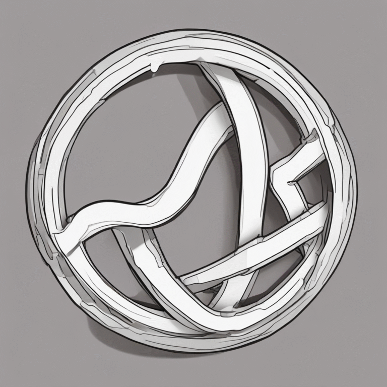 A paperweight shaped like a broken chain