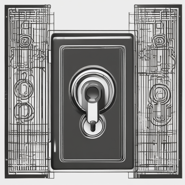 A high-tech lock to signify security and control over governance processes.