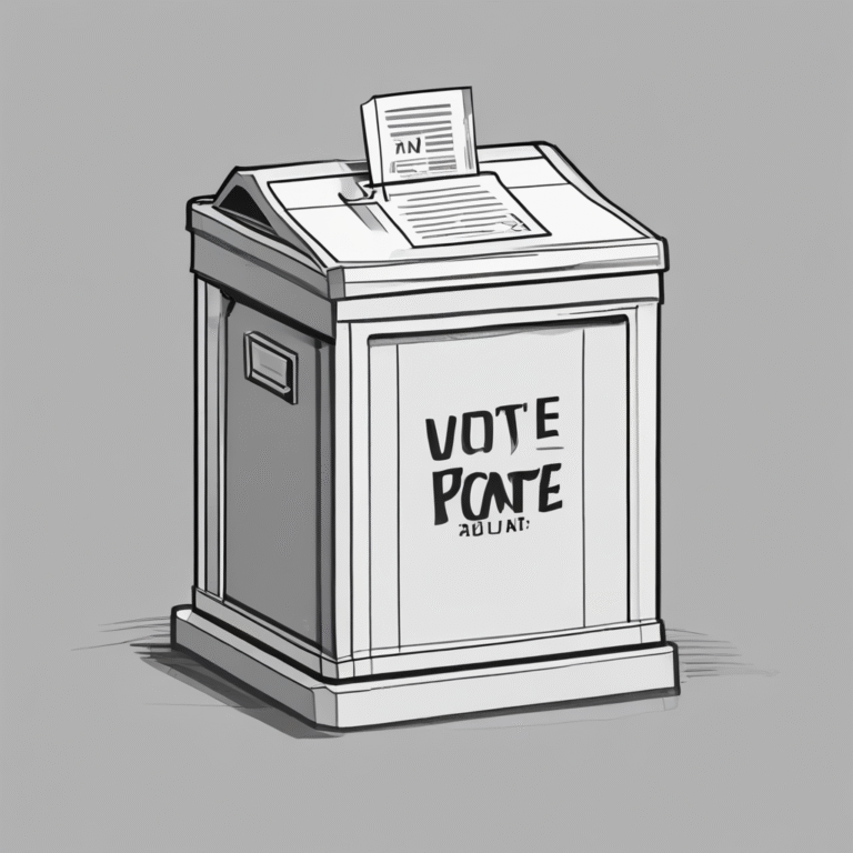 A voting ballot box