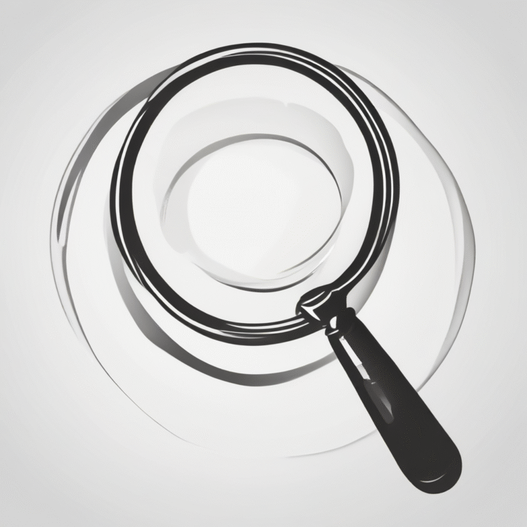 A magnifying glass to signify scrutiny and oversight in AI usage and compliance.