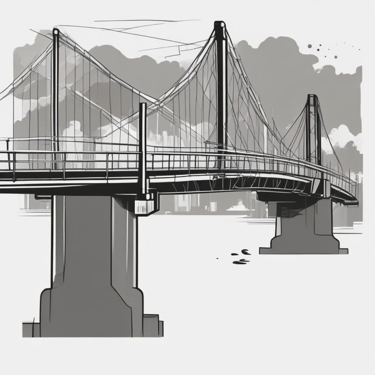 A sturdy bridge representing the connection between technology and trust in AI systems.