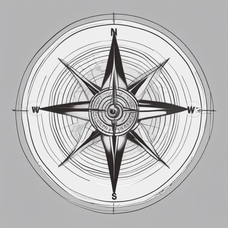 A compass illustrating guidance and direction in ethical AI development.