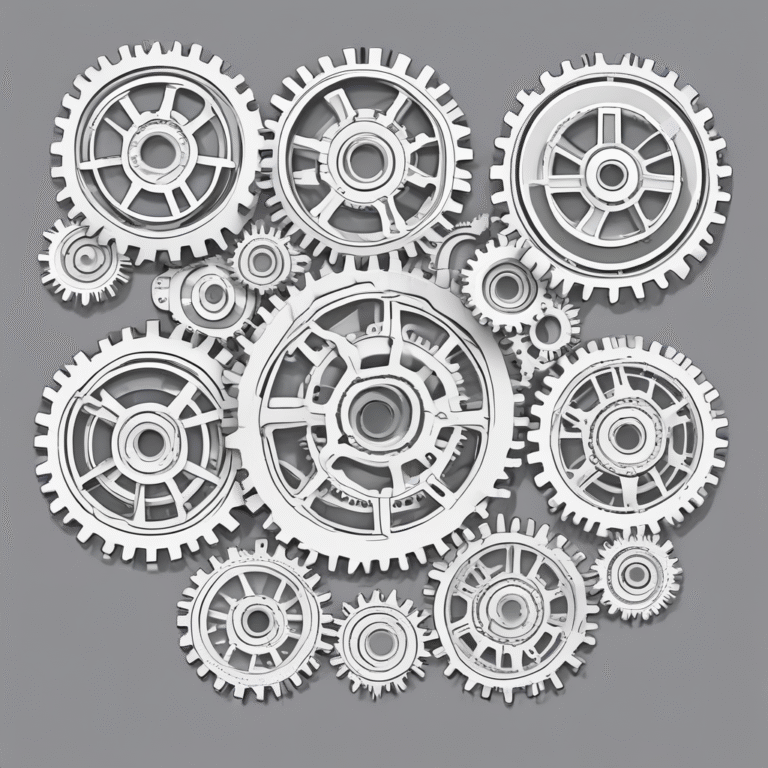 A set of gears illustrating the complex mechanisms behind responsible AI systems.