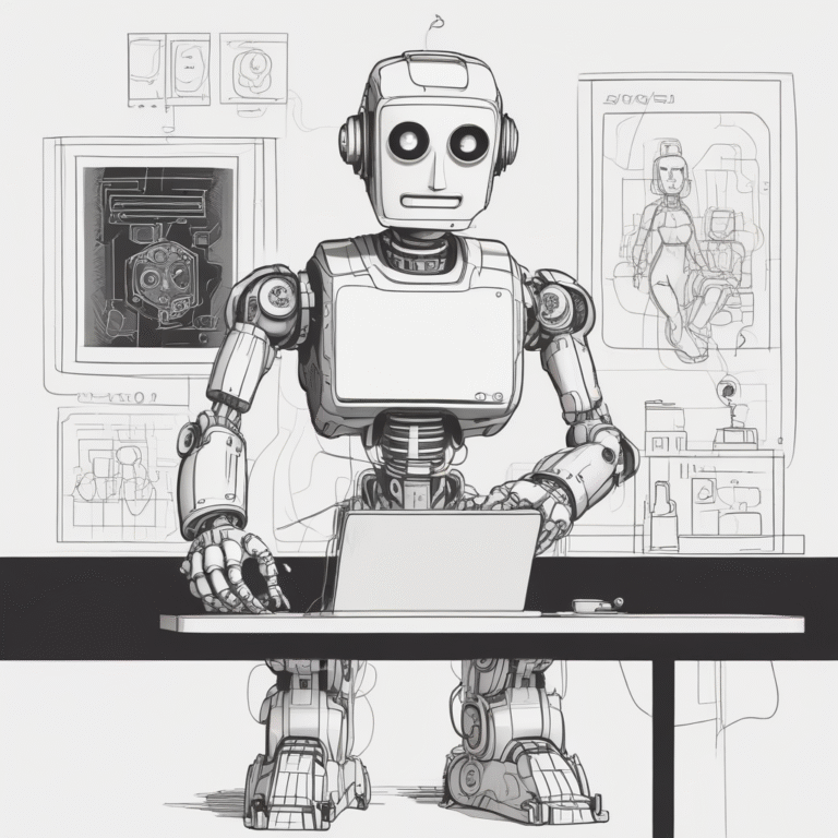 A robot or AI figure embodying the role of artificial intelligence in transforming educational strategies.