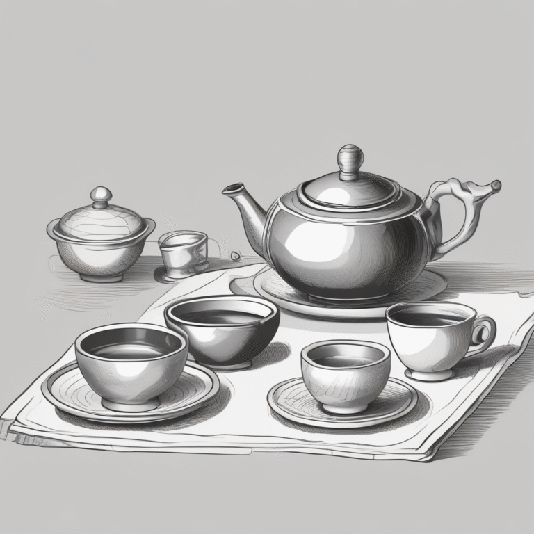 A traditional Japanese tea set