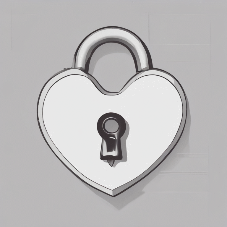 A heart-shaped lock