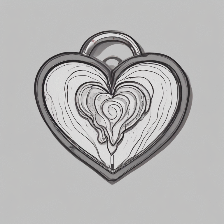 A heart-shaped keychain to signify emotional connection and care.