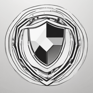 A shield conveying protection and the safeguarding of ethical standards in AI development.