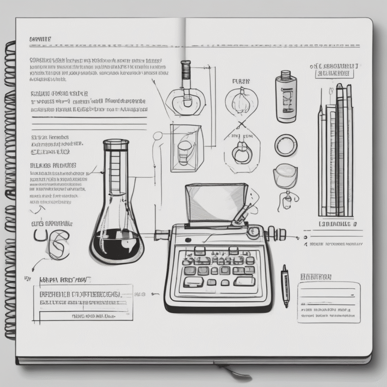A research lab notebook