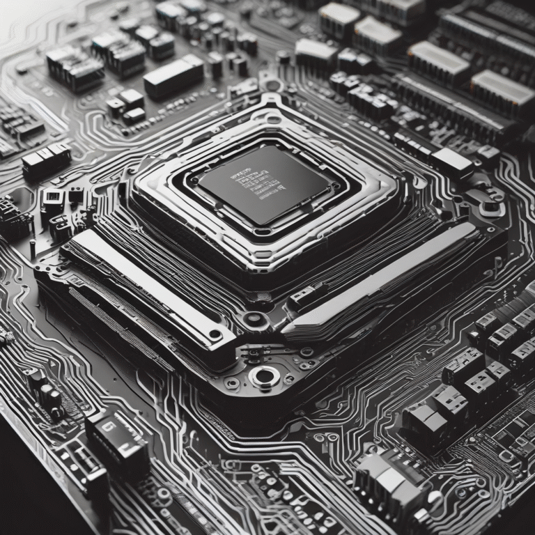 A computer chip to signify the technological aspect and foundation of artificial intelligence.