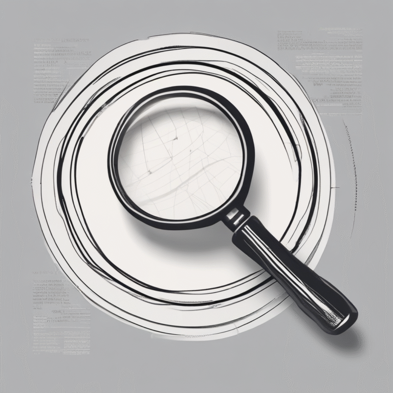 A magnifying glass symbolizing the need for scrutiny and transparency in AI governance.