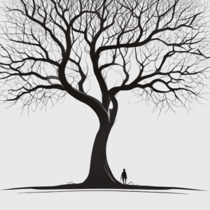 A tree symbolizing growth sustainability and interconnectedness in ethical considerations.