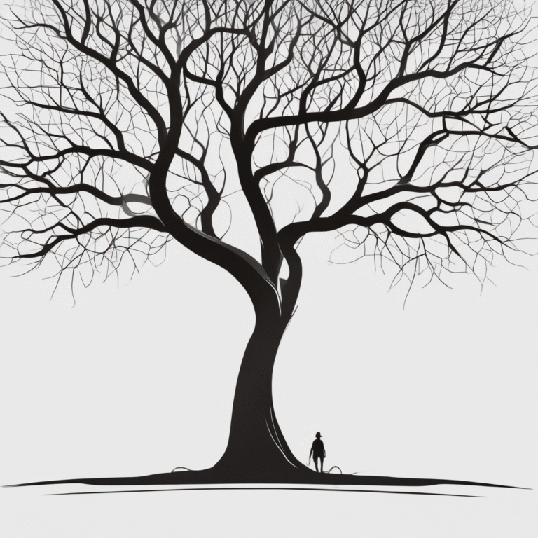 A tree symbolizing growth sustainability and interconnectedness in ethical considerations.