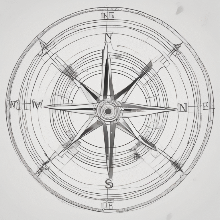 A compass illustrating guidance in navigating the complex landscape of innovation and regulation.
