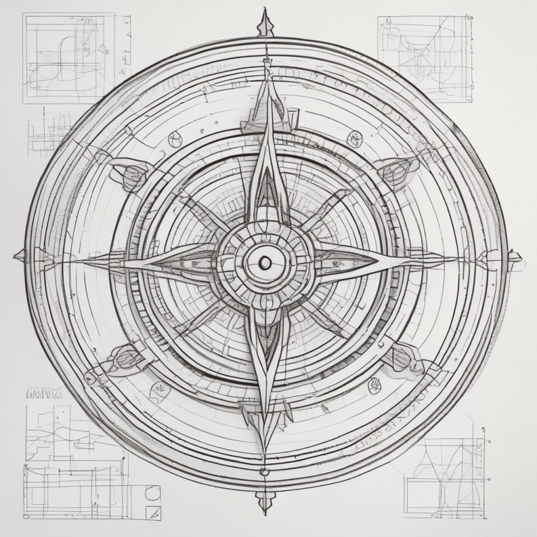 A compass to signify guidance in navigating the complexities of AI ethics and business outcomes.