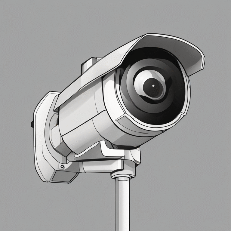A surveillance camera illustrating the need for constant monitoring of AI systems.
