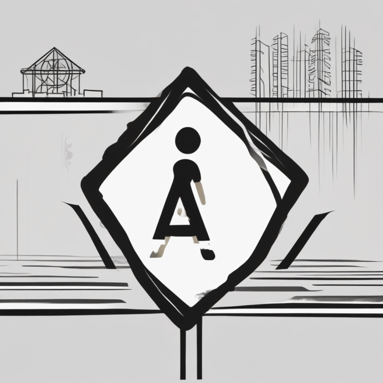 A warning sign to indicate caution and the potential risks associated with AI advancements.