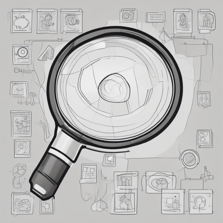 A magnifying glass illustrating scrutiny and transparency in AI practices.