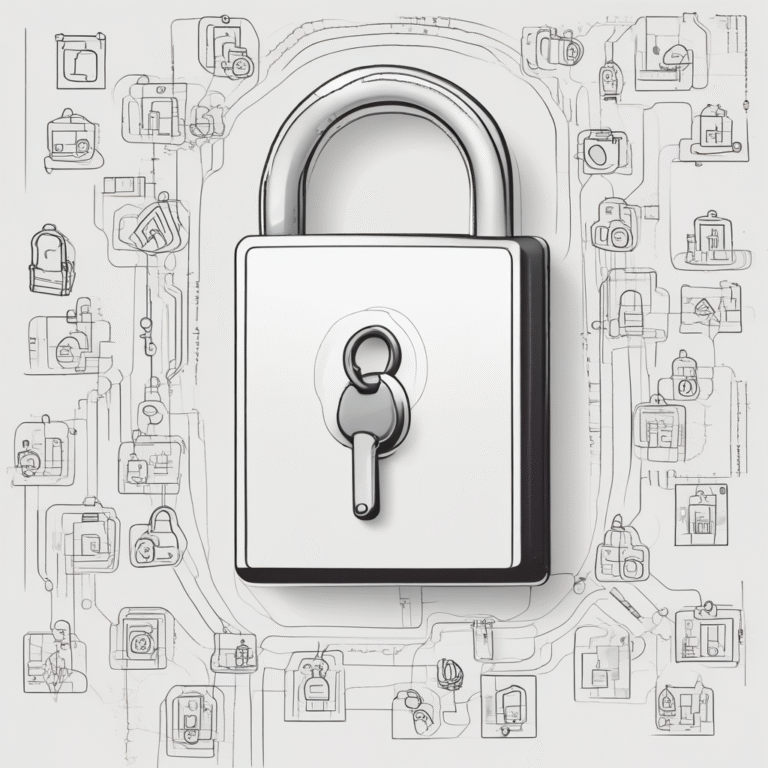 A digital padlock illustrating the secure management of sensitive information in the AI landscape.