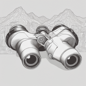 A pair of binoculars representing foresight and the need to observe global changes in AI governance.