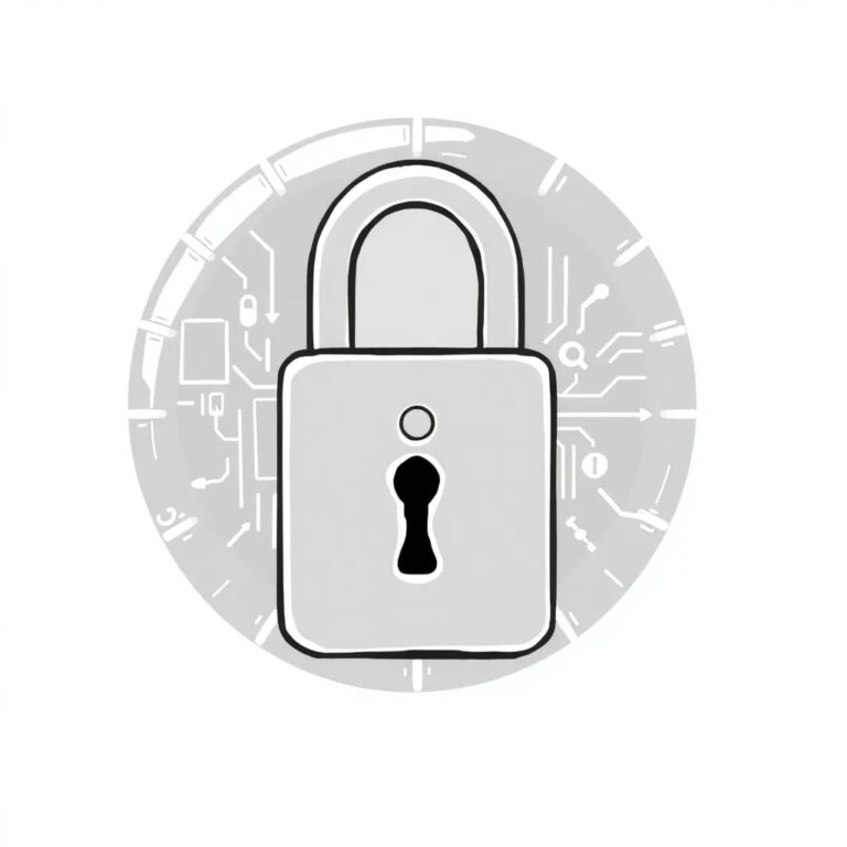 A digital lock with a transparent, ever-changing keyhole that displays shifting algorithms and security protocols