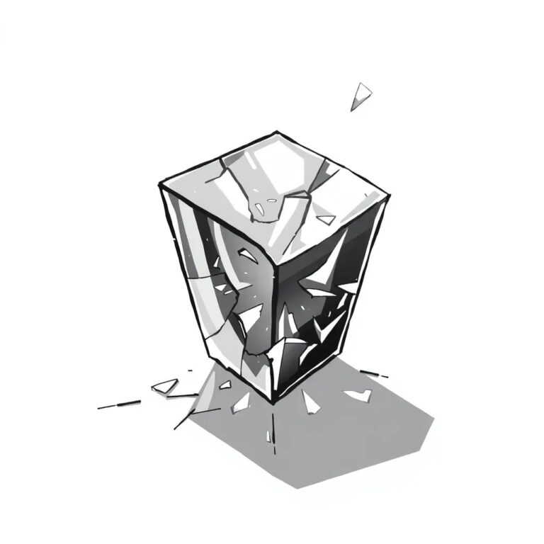 A shattered glass prism reflecting a kaleidoscope of digital code fragments