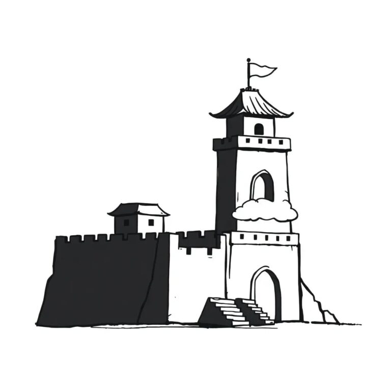 A digital fortress with a cloud-shaped keyhole