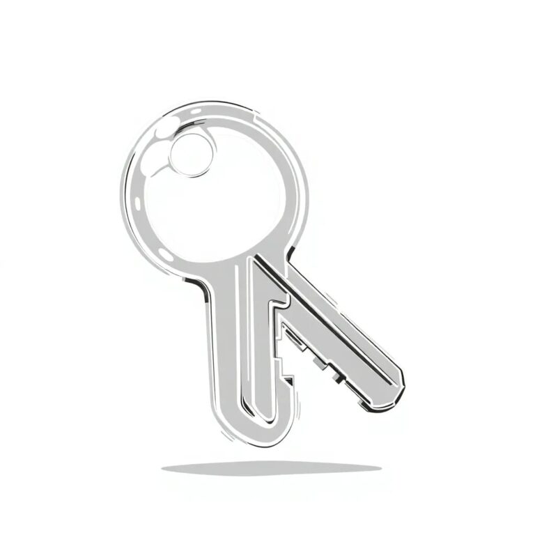 A futuristic, transparent AI-driven smart key that morphs to fit different locks, symbolizing adaptability and compliance in real estate.
