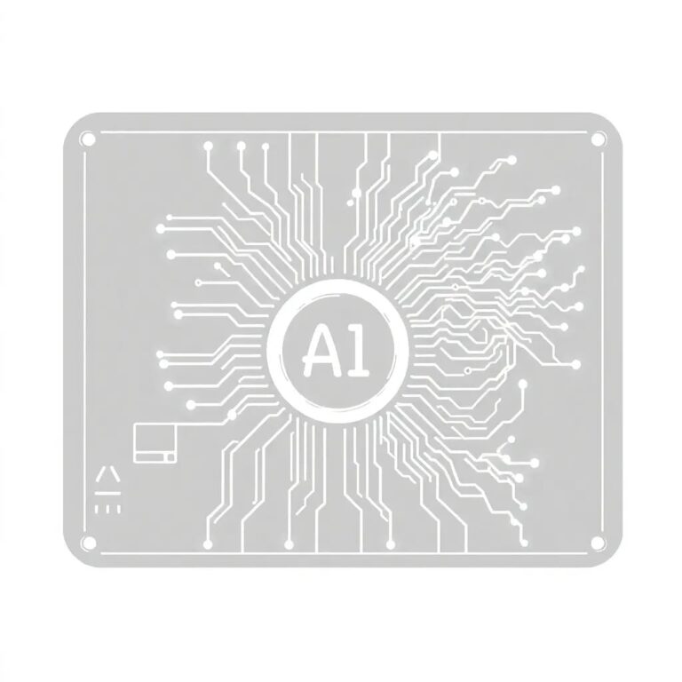 A futuristic, transparent AI control panel with glowing, pulsating circuits, half of which are neatly organized and the other half are chaotic and tangled, symbolizing the need for structured regulation amidst the complexity of AI.