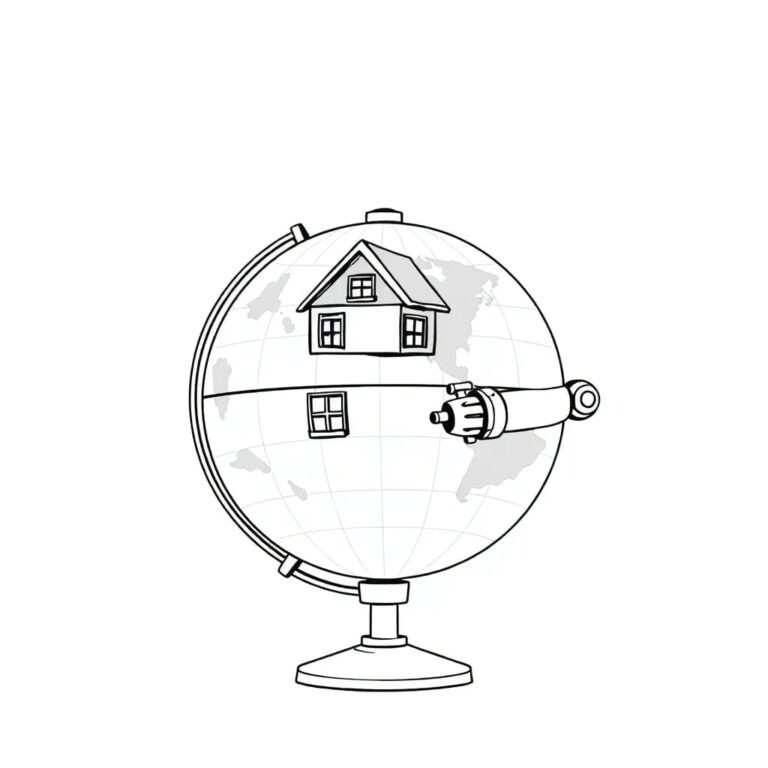 A vintage schoolhouse globe with a robotic arm slowly rotating its axis