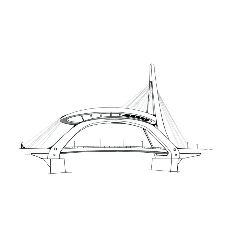 A futuristic, self-repairing bridge that adapts to changing traffic patterns and weather conditions