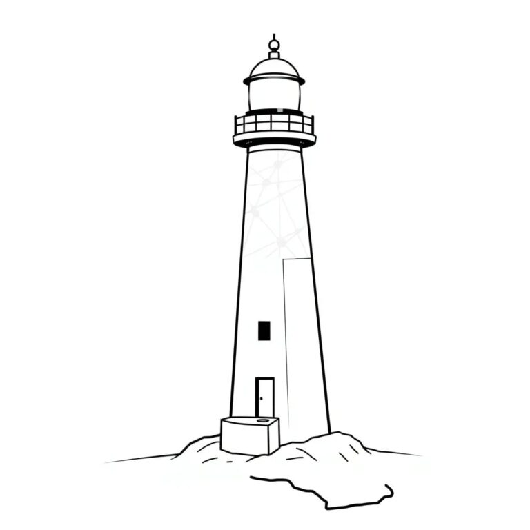 A futuristic, glowing lighthouse beacon with a digital AI interface embedded in its lens, standing on a map of California.