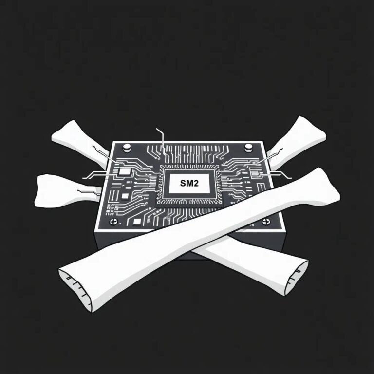 A holographic circuit board with intertwined legal parchment scrolls