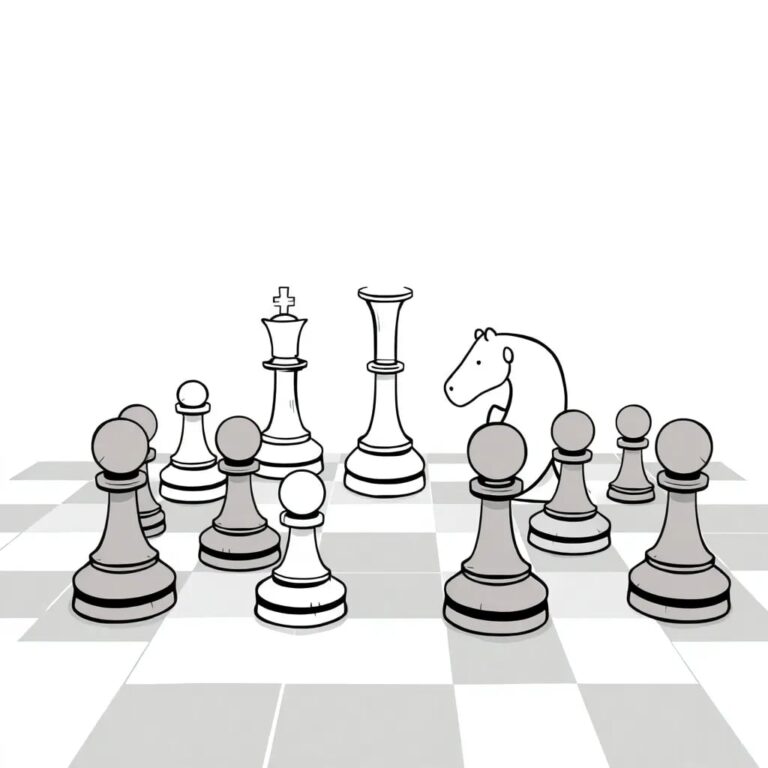A chessboard with AI-controlled pieces from Europe, the US, and China, where the European pieces are strategically advancing towards the center.