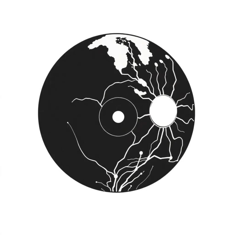 A digital globe with interconnected neural networks and nuclear fission patterns pulsating beneath its surface