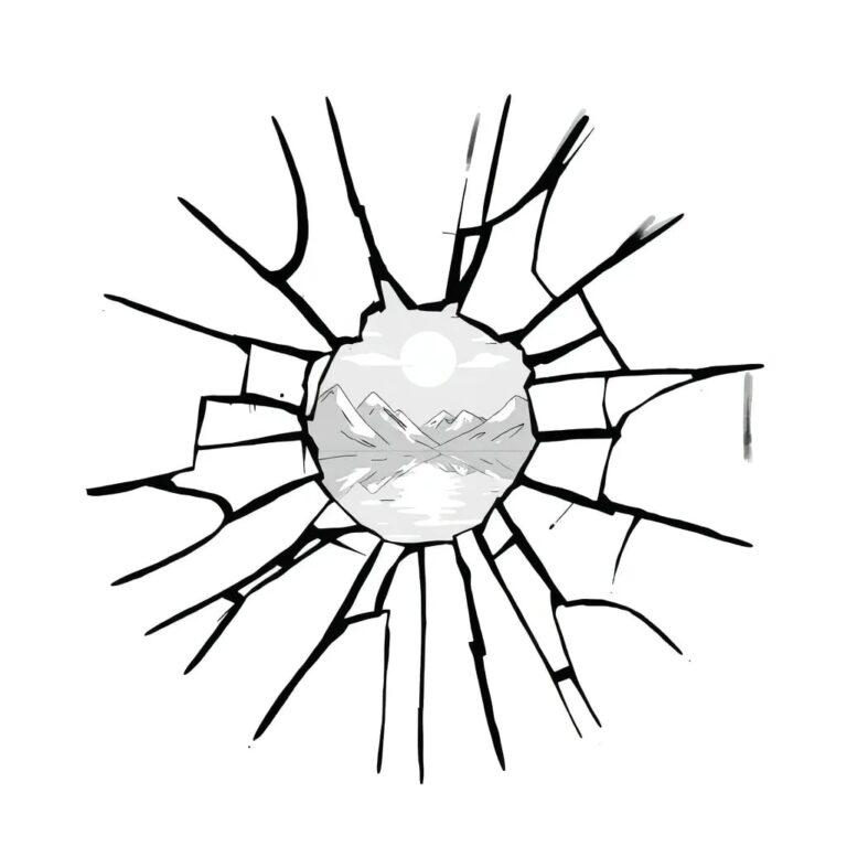 A shattered, multi-faceted mirror reflecting a digital landscape